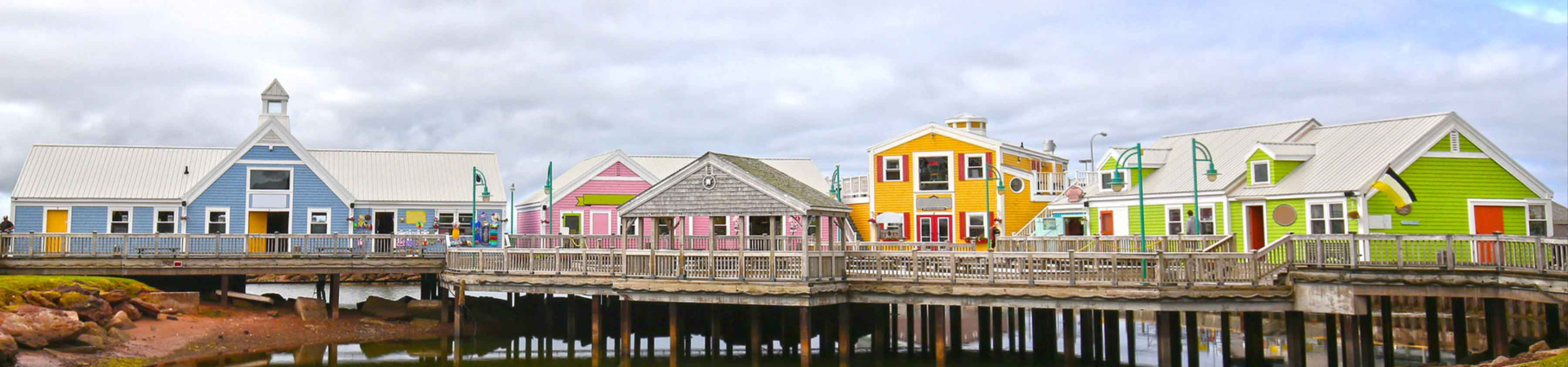 Colourful kiosks in Summerside, PEI